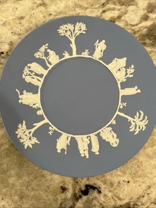 Vintage 1937 Wedgewood Blue Jasperware 9.5” Dinner Plate Roman/Greek Figures - Picture 1 of 4