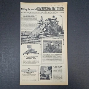 1953 Timken Bearing Equipped Kegelrolle Mechanized Farming Vintage Print Ad - Bild 1 von 5