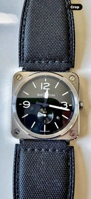 Reloj de cuarzo para hombre Bell&Ross BRS-64 fecha esfera negra_908876 Foto 1 de 4