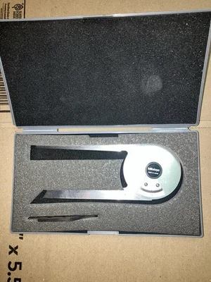 Vintage Mitutoyo 187-201 Stainless Steel Universal Bevel Protractor Set w Case - Image 1 of 4