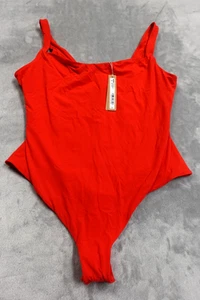 Skims XL Cherry Red Fits Everybody Square Neck Bodysuit BD-THG-8224 NWT - Picture 1 of 6