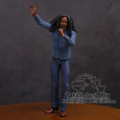 Boneco de ação Bob Marley Music Legends Jamaica cantor e microfone PVC... - Imagem 1 de 4