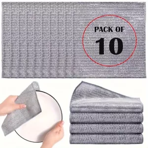 Multipurpose Wire Dishwashing Rags - Wet and Dry Dish - Non-Scratch Scrubbing - Picture 1 of 11