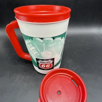 Taza de viaje Phillips 66 taza blanca con tapa roja e interior 20 OZ campo de ofertas EE. UU. Foto 1 de 4