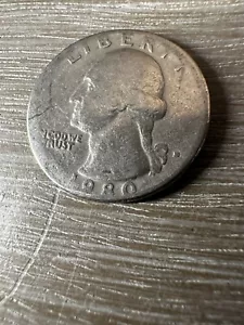 1980-P 25C Obv Clad Missing Filled Mint Error (Washington Quarter Mint Error) - Picture 1 of 12
