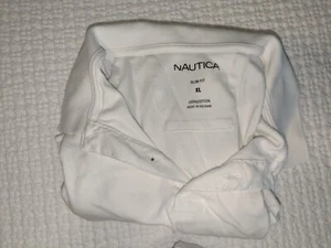 Nautica White Slim Fit Polo Shirt - Mens XL - Picture 1 of 3