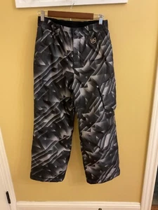 ZEROXPOSUR Graphic Print Ski Pants Boys Large 14-16 Black White Snowboarding - Picture 1 of 4