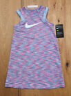 Nike Girl A-Line Tank Dress ~ Blue, Pink & White ~ DRI-FIT ~ Size 6 ~