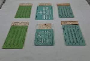 Lot Of 6 Timesaver Template Architecture Drafting Stencils Small Pocket Size New - Picture 1 of 2