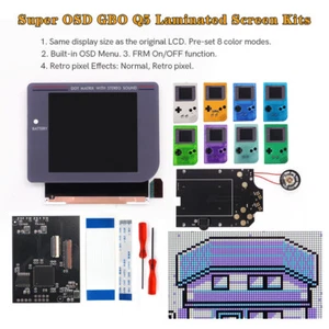 DMG Laminated Q5 Larger Display IPS screen Kits+Pre-cut Shell For Gameboy GB DMG - Picture 1 of 29