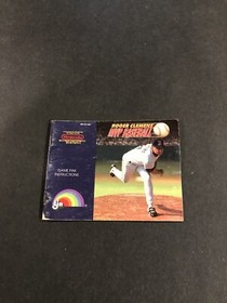 Roger Clemens Jugador M&aacute;s Valioso B&eacute;isbol NES Manual
