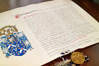 Wow Royal Queen Victoria Écosse armoiries héraldique boîte à documents anciens