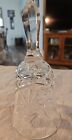 Vintage CLEAR Cut GLASS Crystal STARBURST Star Bell 7" Tall Gorgeous!