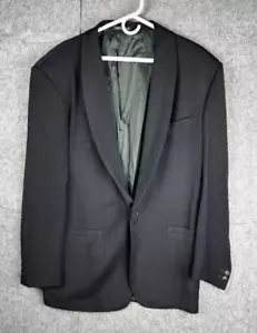 Gianni Versace Blazer Jacket Men's 42 Black 1-Button Wool Blend Italy *** - Picture 1 of 13
