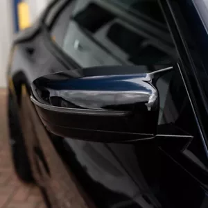 Gloss Black Side Mirror Cover Caps For BMW G20 G21 G22 G30 G31 G11 G14 G15 2PCS - Picture 1 of 18