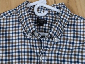 J Crew Plaid Button Down Shirt Mens Sz L Long Sleeve Preppy Button Collar - Picture 1 of 11