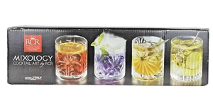 RCR Set 4 Italian Crystal Luxion MIXOLOGY Tumblers Cocktail Whisky Glasses NIB - Picture 1 of 7