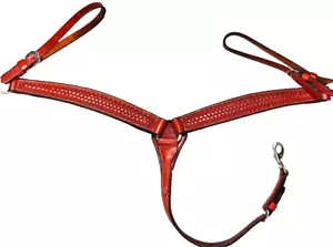 Billy Cook Korb gestempelt Brustkragen 1 7/8" Barrel Racer Kastanie #12-933 - Bild 1 von 5