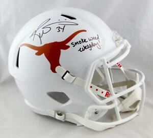 Ricky Williams Signed Texas Longhorns F/S Speed Helmet w/Insc-JSA W Auth *Front