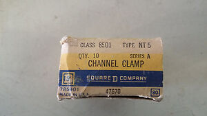 SQUARE D 8501 NT 5 NEW IN BOX LOT OF 10 CHANNEL CLAMP SEE PICS #B58