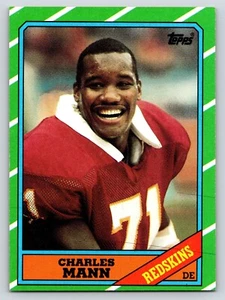 1986 Topps CHARLES MANN Washington REDSKINS Football Card NFL #181 - Picture 1 of 3