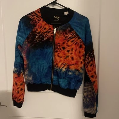 Chaqueta para mujer Nicki Minaj talla M/L azul Galaxy Space cremallera completa Foto 1 de 4