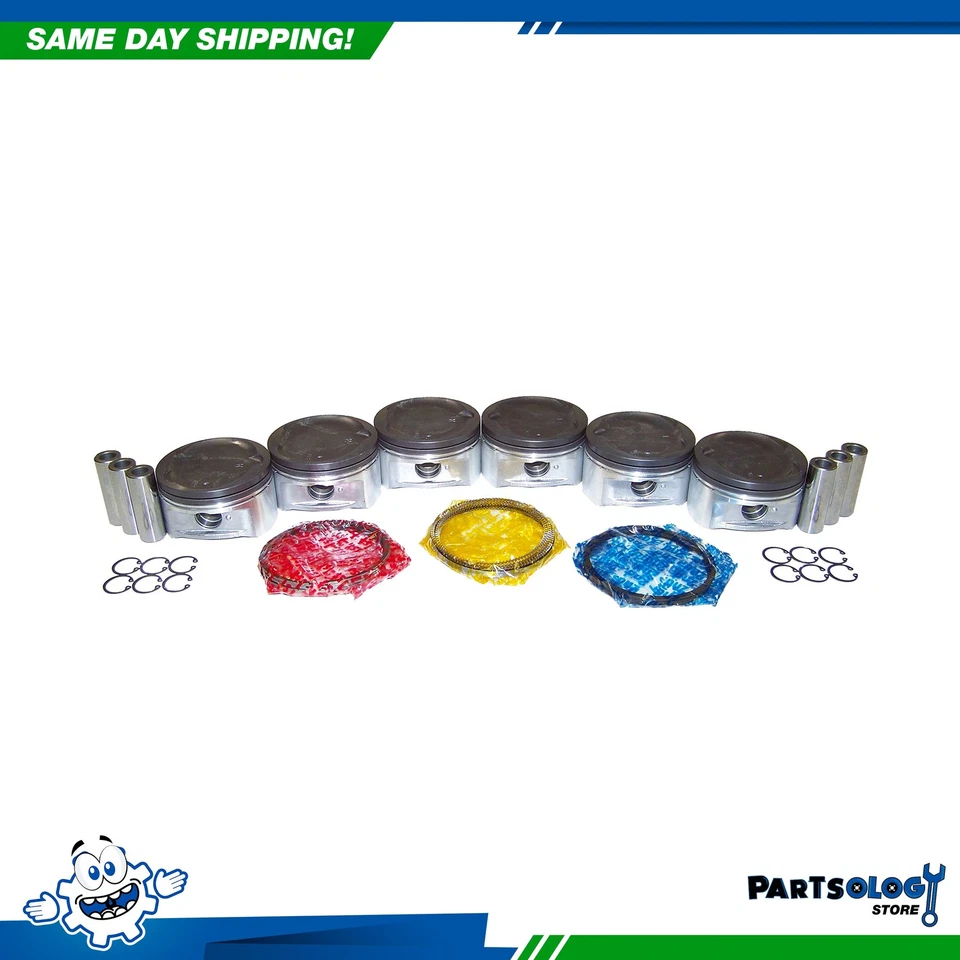 DNJ PRK354 Piston and Ring Kit For 2004 Isuzu Axiom Rodeo 3.5L V6 DOHC 24V 6VE1 - Image 1 of 4