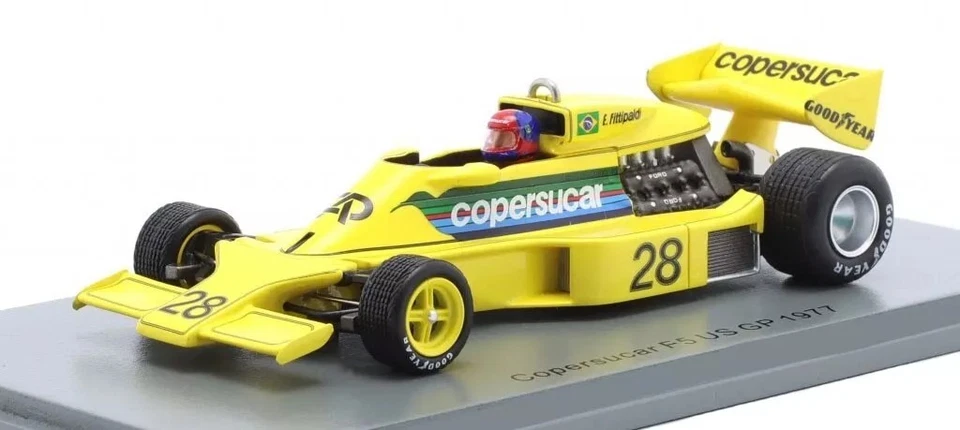 Spark S2760 1/43 Copersucar F5 No.28 US GP 1977 Emerson Fittipaldi Model Car