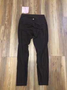 Leggings vintage Lululemon donna marrone yoga activewear taglia 6 sport outdoor - Foto 1 di 18