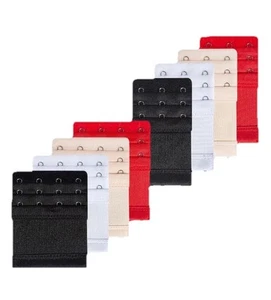 8 Sofita Bra Extenders Hook Plus Size Extenders 3 & 4 Hooks Black Nude White Red - Picture 1 of 3