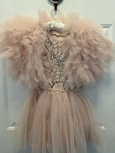 Tutu Du Monde Girls’ Halloween Spiderweb Tutu Dress & Tulle Shrug - Size 5/6 - Picture 1 of 2