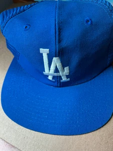 LOS ANGELES DODGERS VINTAGE LA LOGO TARGET SPONSORED DODGER BLUE BASEBALL CAP - Picture 1 of 8