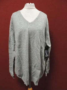 Pure Collection Cashmere Boyfriend Sweater Grey UK 16 RRP £159 Ln121 NN 04 - Picture 1 of 5