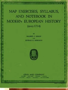 KARTENÜBUNGEN, LEHRPLAN & NOTEBOOK EUROPÄISCHE GESCHICHTE VINTAGE TPB 1927 - Bild 1 von 3