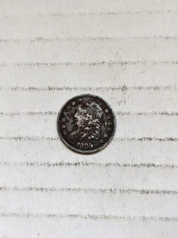 1835-P Capped Bust Half Dime 90% Silver VF Details Large Date Large 5C Error? Cover