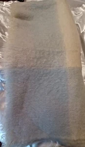 Vintage Donegal Design Light Blue/Cream Mohair Blend Blanket - Picture 1 of 3