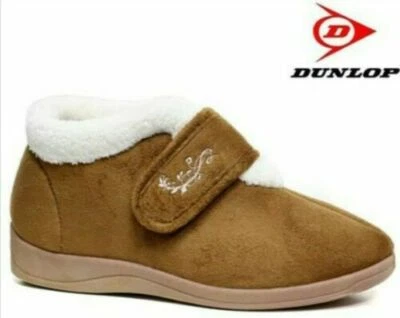 Ladies Touch Fasten Comfort Fit Memory Foam Orthopaedic House Slipper Shoes