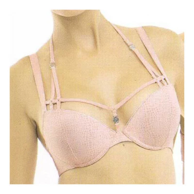 Marlies Dekkers Pink/Pink SNAKE Style 15932 U/W Padded Preformed Plunge Bra — 第 1/4 张图片