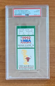 PSA - MICHAEL JORDAN “SHRUG GAME” TICKET STUB BULLS 1992 NBA FINALS GAME 1 - Picture 1 of 3
