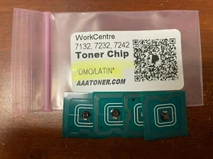 4 x Toner Chip (1319 ~ 1273 DMO) for Xerox Workcentre 7132 7232 7242 Refill - Picture 1 of 2