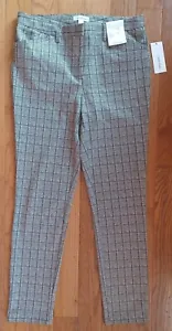 Calvin Klein Square Houndstooth Stretch Ankle Pants Women's 4 Black White $90 - Picture 1 of 6