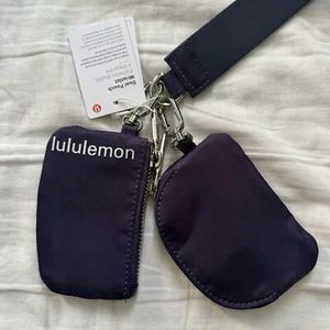 Lululemon Dual Pouch Wristlet Dark Purple 💜✨NWT Fast Shipping - Picture 1 of 7