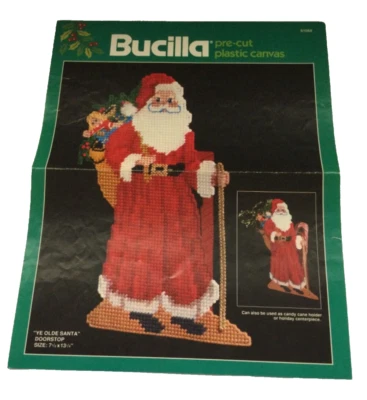 Bucilla #61069 Ye Olde Santa Doorstop For Plastic Canvas Pattern Only - Image 1 of 3