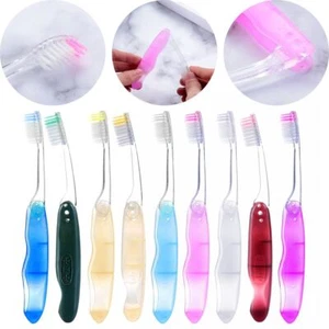 Travel Portable Compact Unisex Toothbrush Foldable Charcoal Fiber Oral Care - Picture 1 of 14