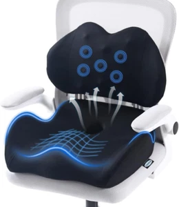 Memory Foam Seat Cushion Office Chair Car Seat Lumbar Support Tailbone Relief - Picture 1 of 11