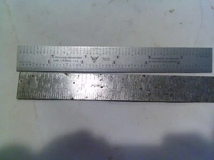TWO !! 6" Steel Rules By PEC (England) & Jordan (Germany) - Picture 1 of 3