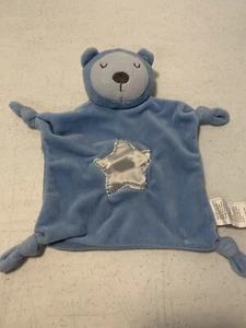 Stepping Stones Oso Azul Peluche Acurrucarse Manta Bebé Lovey Seguridad - Imagen 1 de 3