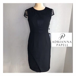 ADRIANNA PAPPELL  DRESS  WOMEN SIZE 4P Color Black - Imagen 1 de 12