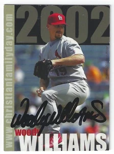 WOODY WILLIAMS ST LOUIS CARDINALS SIGNED BASEBALL CARD ASTROS PADRES BLUE JAYS - Picture 1 of 1