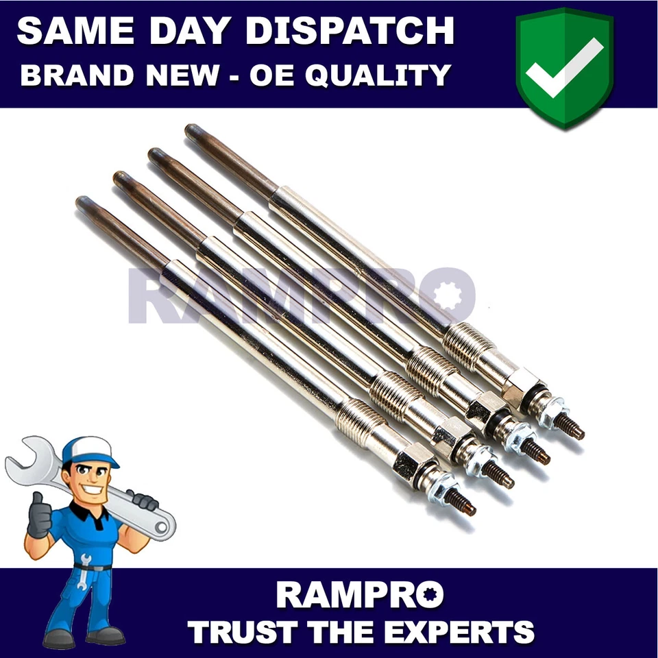 Rampro 4X PARA JAGUAR X-TYPE 2.2 (2005-) DIESEL CALENTADOR BUJÍAS INCANDESCENTES JUEGO COMPLETO N Foto 1 de 1